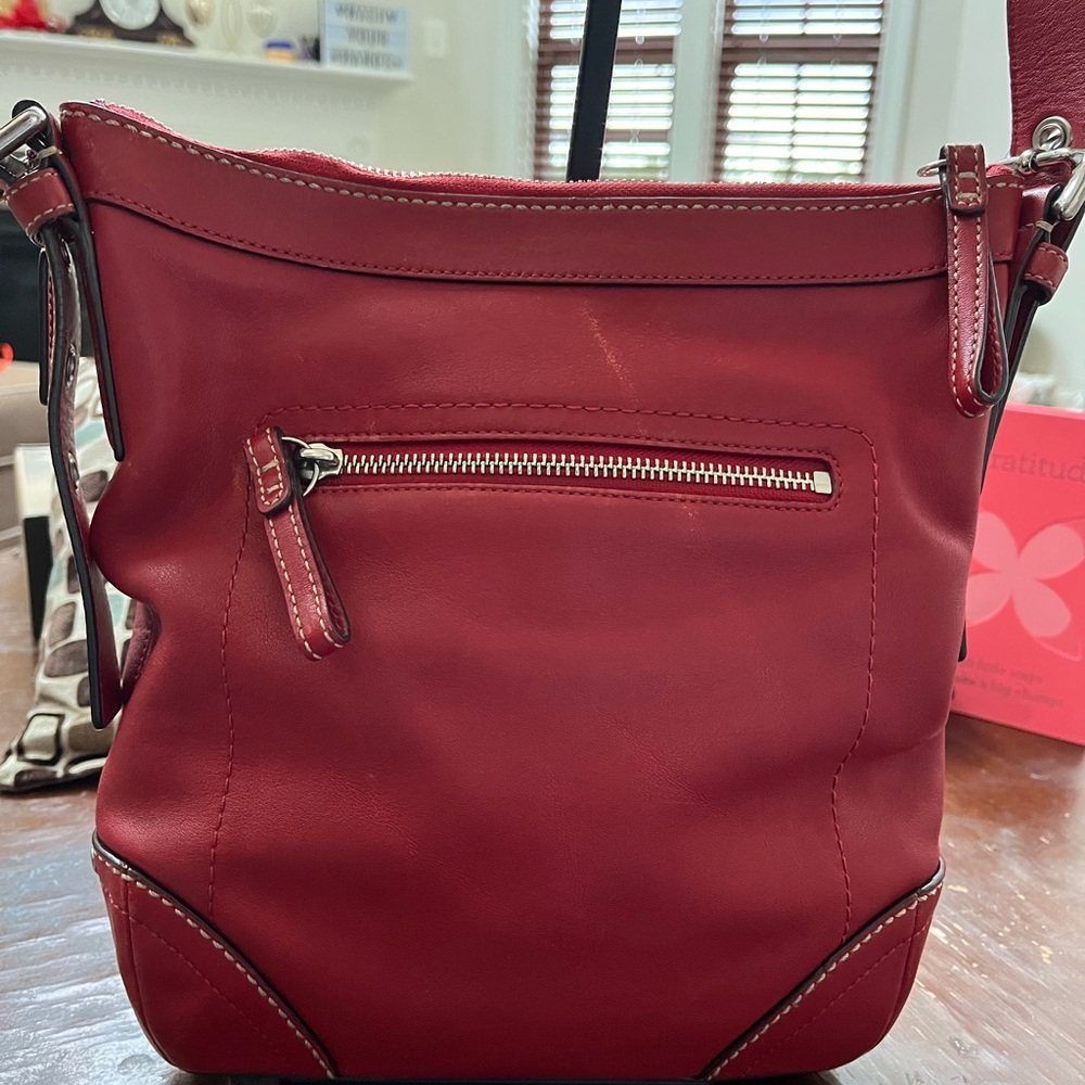 Coach RARE Vintage Lipstick Red Leather Crossbody Bag F0872-F12320 - Picture 3 of 8